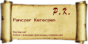 Panczer Kerecsen névjegykártya